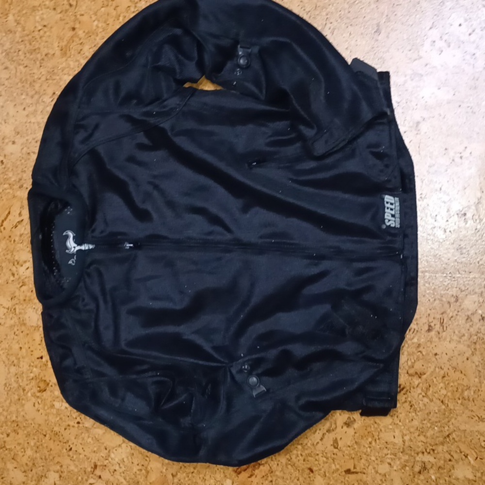 Speed & Strength Black Men's Mesh Armored Motorcycle Jacket Size L